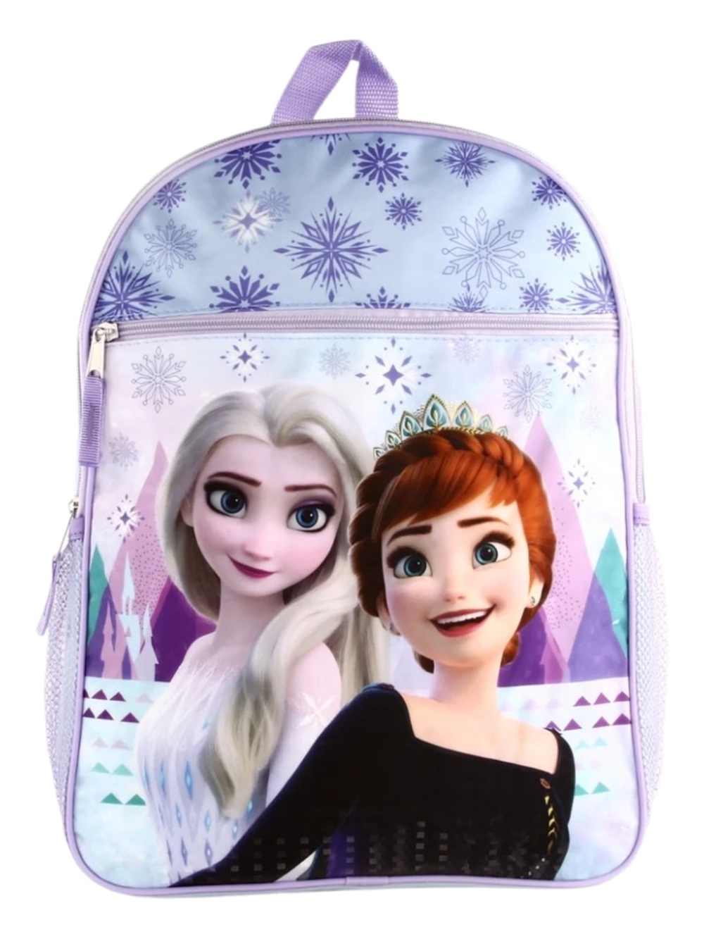 Disney Frozen Elsa & Anna Purple Lavender Kids Backpack 16"